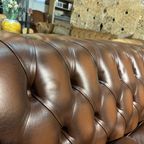 Engelse Springvale Chesterfield 2,5 Zits Bank Bruin thumbnail 7