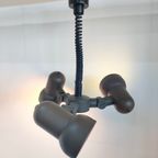 Vintage Original Hüstadt Leuchten 3 Spots Plafondlamp (in Hoogte Verstelbaar) thumbnail 12
