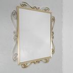 Vintage Geslepen Spiegel In Aluminium Frame thumbnail 5