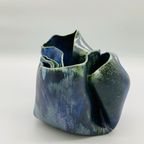 Vintage Gevouwen Vaas Indigo thumbnail 5