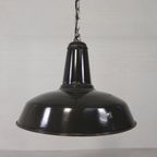 Industriele Hanglamp Met Geemailleerde Stalen Kap thumbnail 4