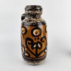 Grote Vintage West Duitse Scheurich Vaas Honing Bruin 413-26 thumbnail 3