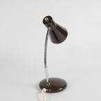 Tafellampje -'Gooseneck' - Chroom - Metaal - Vintage Design - Italie - 1970'S thumbnail 4