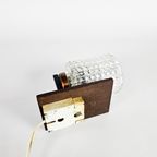 Mid Century - Wandlamp - Teak - Kristal - 70'S thumbnail 5