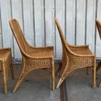 Rotan 4 Eetkamerstoelen Penelope Honingkleur thumbnail 9