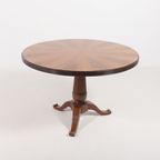 Italian Spectacular Veneer Finish Round Dining Table, 1930’S thumbnail 2