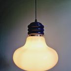 Vintage Witte Opaline Hanglamp, Jaren 70 thumbnail 3