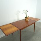 Fineer Uitschuifbare Eettafel, Vintage Tafel thumbnail 8