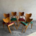 Heart Model Chairs René-Jean Caillette, France, 1950S, Set Of 6 thumbnail 2