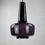 Purple Opaline Glass Pendant Light Kreta Holmegaard By Jacob Bang, 1960 thumbnail 9