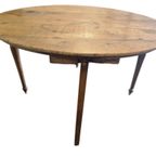 Brocante Houten Ronde Tafel / Consoletafel thumbnail 12