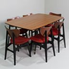 6x Vintage Eetkamerstoelen G-Plan - Rood, Jaren '50/'60 thumbnail 9