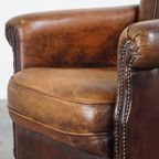 Karaktervolle Fauteuil Gemaakt Van Schapenleer Met Een Geweldig Patina En Goed Zitcomfort thumbnail 11