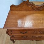 Brocante Vintage Kaptafel Make-up Tafel Met Drieluikspiegel thumbnail 14