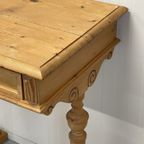 Brocante Schrijftafeltje/Sidetable Bureau Haltafel Massief thumbnail 5