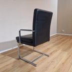4x Hulsta D13 Stoelen - Eetkamerstoelen - Zwart Leder-design thumbnail 11