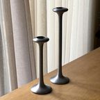 Set Of 2 Vintage Ikea Chrome Candlesticks thumbnail 6