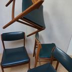 Deense Midcentury Modern Teak Eetkamerstoelen, Set Van 4 thumbnail 2