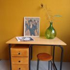 Vintage Bureau In Bauhaus Style, Retro Industriëel, Desk thumbnail 3