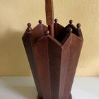 Vintage Italiaanse Houten Arts & Crafts Paraplubak thumbnail 11