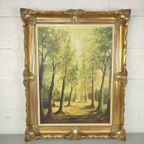 Rappelet - Schilderij Bospad - 1969 thumbnail 7
