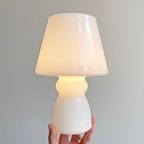 Vintage Wit Glazen Tafellamp thumbnail 2