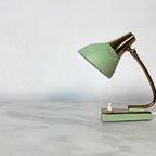 50S Lampje, Bedlampje. Groen Messing 1950 Vintage. thumbnail 5