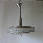 Vintage Zware Hanglamp Kristal Aluminium thumbnail 7