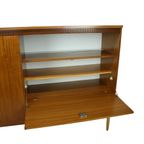 Vintage Mid Century Highboard Kast Lade En Deuren Teak Fineer 200Cm thumbnail 9