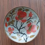 Cloisonne Geëmailleerd Schaal Schaaltje Messing Vintage thumbnail 3