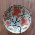 Cloisonne Geëmailleerd Schaal Schaaltje Messing Vintage thumbnail 9