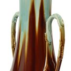 Franse Art Nouveau Majolica Vazen Orchies L’herminè Declercq 27cm thumbnail 8
