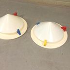 2 Vintage Ikea Memphis Milano Plafondlampen Wandlampen, Set thumbnail 7