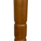 Vintage Pinewood Grenen Tafellamp Gedraaid Jaren 70 Design thumbnail 2