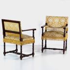 Set Van Twee Vintage Antieke Bibliotheek Fauteuils, 19e Eeuw thumbnail 3