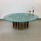 Mid-Century Glass Coffee Table, 1970’S thumbnail 2