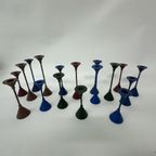 Set Of 17 Memphis Style Post Modern Candle Stick , 1980’S thumbnail 9