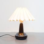 Vintage Tafellamp Soholm Denmark Keramiek Met Plisse Kap thumbnail 16