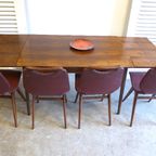 Prachtige Retro Vintage Uitschuifbare Tafel Met 5 Vintage Stoelen thumbnail 8