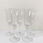 5X Champagne / Wijnglazen Kristal Swirl Optiek thumbnail 5