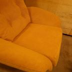 * Vintage Draaifauteuil Herbekleed Deense Fauteuil Draaistoel thumbnail 12