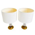 Set Franse Tafellampen Geslepen Glas Messing 1950’s thumbnail 5