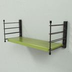 Wandrekje Met Groene, Metalen Plank 71231 thumbnail 6