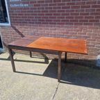 Vintage Wenge Eettafel Uitschuifbaar. thumbnail 3