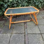 Rotan Bamboe Vintage Salontafel Wolkglas thumbnail 3
