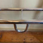 Vintage Staande Kapstok Met Spiegel Aluminium Frans thumbnail 17