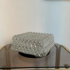 Vintage Plafonnière Vierkant Glas thumbnail 5