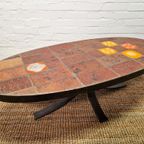 Vintage Franse Brutalist Salontafel Jean Jaffeux thumbnail 11