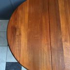 Teak Round Or Oval Dining Table 1960S By Design Handwerk Denmark thumbnail 11