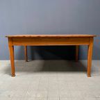 Antieke Pitch Pine Stoffen Tafel Met Twee Laden thumbnail 28